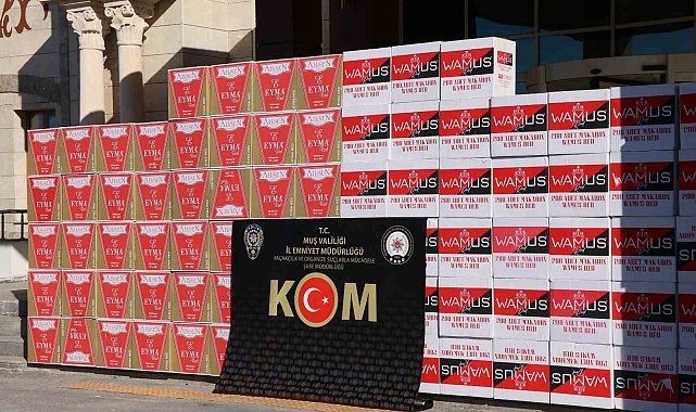 Muş'ta 840 bin adet gümrük kaçağı makaron ele geçirildi