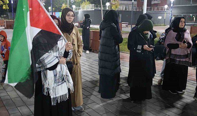 Muş'ta Gazze Şeridi'ndeki iletişim ve internetin kesilmesine tepki
