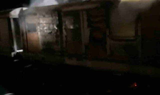 Muş'ta seyir halindeki trende yangın çıktı