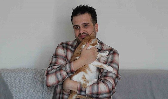Sokakta yaralı olarak bulduğu kedileri sahiplendi