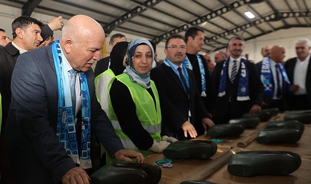 Terlik fabrikası törenle açıldı