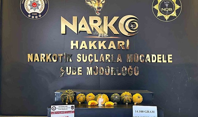 Bal kabakları içerisinde 14 kilo metamfetamin ele geçirildi