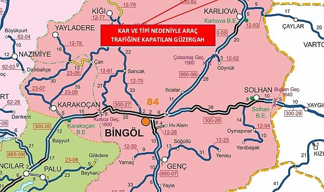 Bingöl-Erzurum karayolu tır trafiğine açıldı