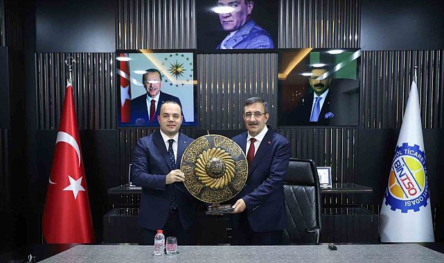 Cumhurbaşkanı Yardımcısı Yılmaz, BİNTSO Başkanı Çintay ile bir araya geldi