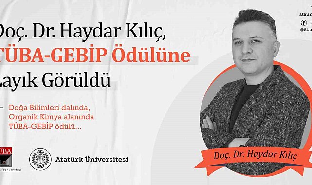 Doç. Dr. Kılıç, TÜBA-GEBİP ödülüne layık görüldü