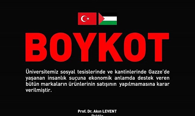 EBYÜ'den İsrail ürünlerine boykot kararı