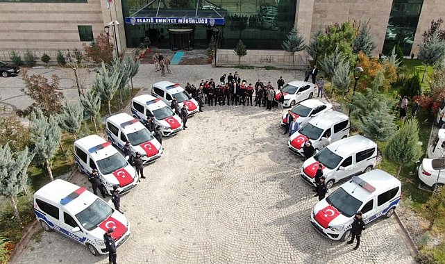 Elazığ Emniyetinde 18 araç hizmete alındı