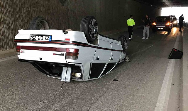 Elazığ'da otomobil takla attı: 1 yaralı