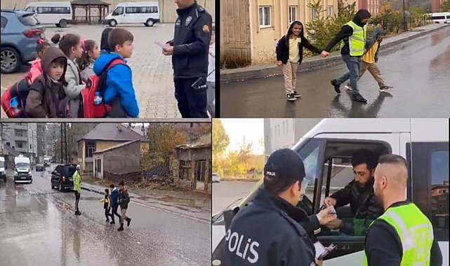Hakkari polisi 97 okulun çevresinde uygulama yaptı