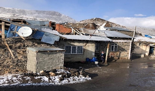 Kars'ta fırtına sonrası hasar tespitine başlandı