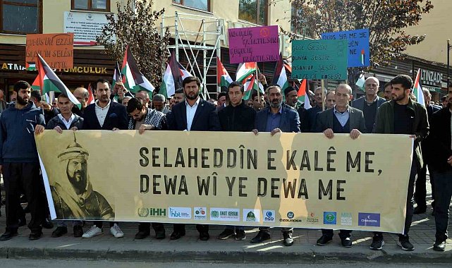 Muş'ta İsrail'e tepki yürüyüşü