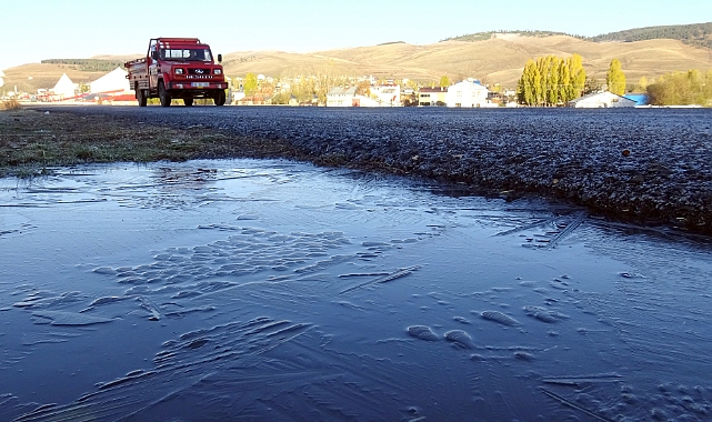 Sarıkamış'ta soğuk hava etkili oldu