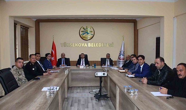 Yüksekova'da 'Karla Mücadele' toplantısı yapıldı