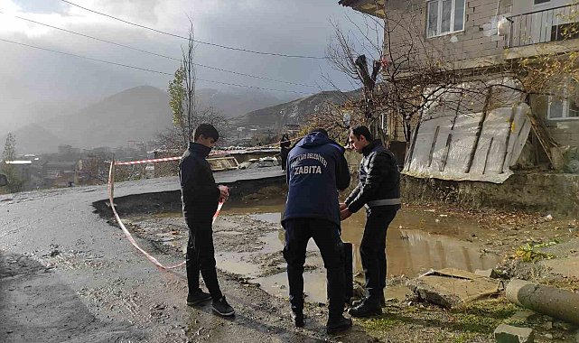 Zabıta ekipleri açılan inşaat temelinde önlem aldı