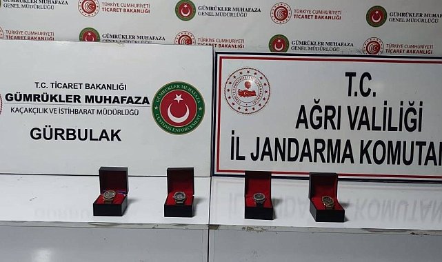 Ağrı'da gümrük kaçağı saat ele geçirildi