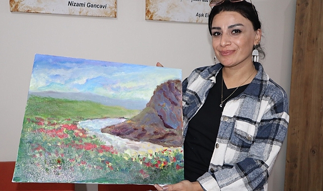 Azerbaycanlı ressamlar Iğdır'ın tarihi ve doğa güzelliklerini tuvale yansıttı
