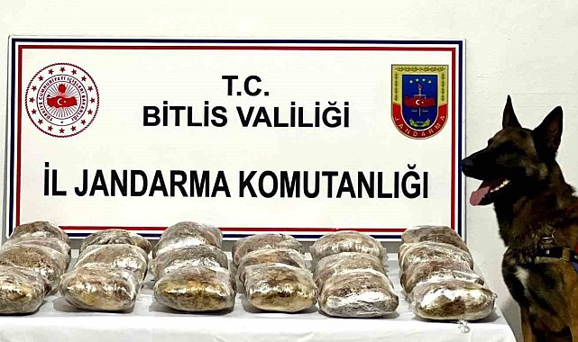 Bitlis'te 20 kilo 250 gram kubar esrar ele geçirildi