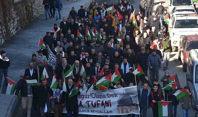 Bitlis'te 'Filistin İçin Yürüyoruz' etkinliği düzenlendi