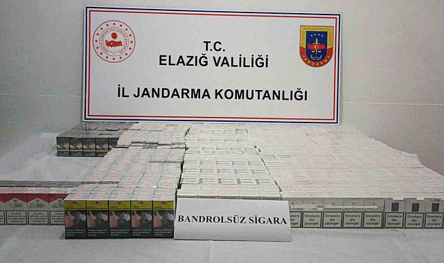 Elazığ'da 2 bin 100 paket kaçak sigara ele geçildi