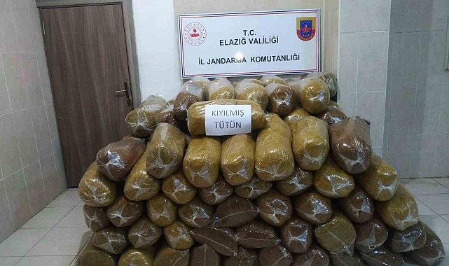Elazığ'da 380 kilo kıyılmış tütün ele geçirildi