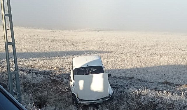 Elazığ'da gizli buzlanma kazaya neden oldu, 1 kişi yaralandı