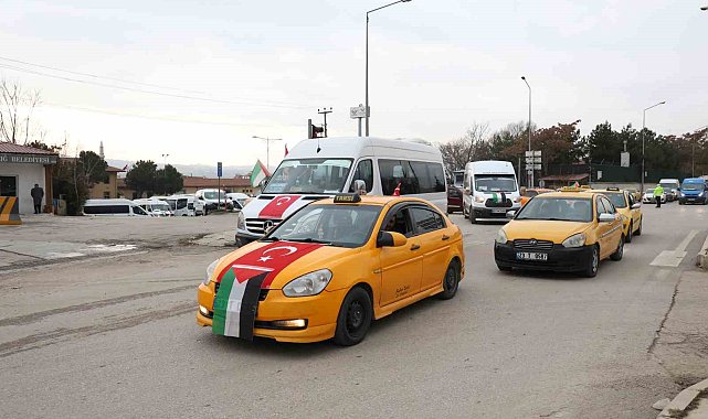 Elazığ'da "Gazze'ye Yol Olduk" konvoyu