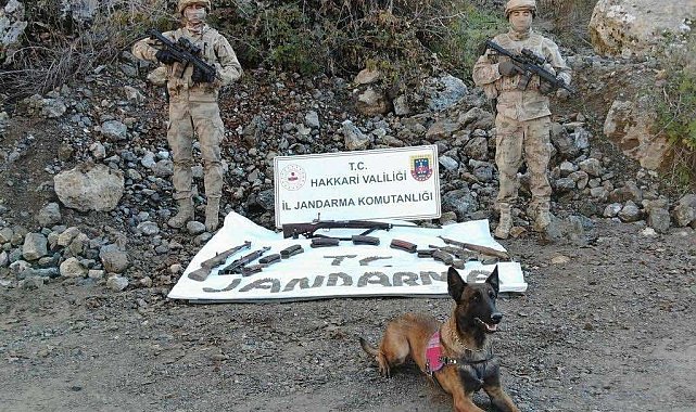 Hakkari kırsalında silah ele geçirildi