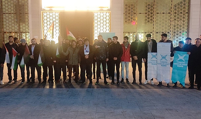 Kars'ta  ABD'nin red kararı protesto edildi