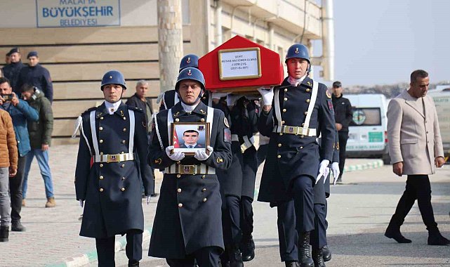 Kazada şehit olan uzman çavuş son yolculuğuna uğurlandı