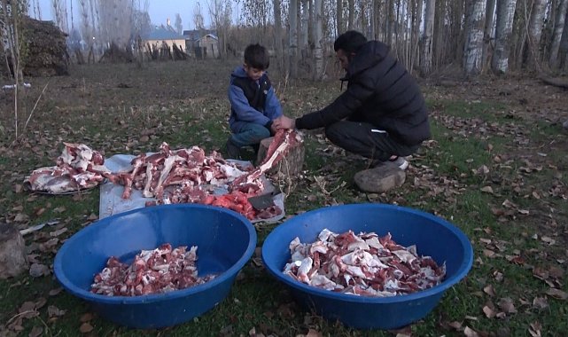 Muş'ta asırlar öncesine dayanan kışlık kavurma geleneği devam ediyor