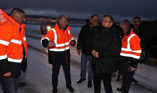 Vali Polat, Kars-Iğdır kara yolunda incelemelerde bulundu