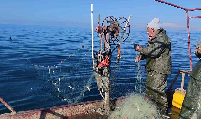 Vanlı balıkçıların dondurucu soğukta zorlu ekmek mücadelesi