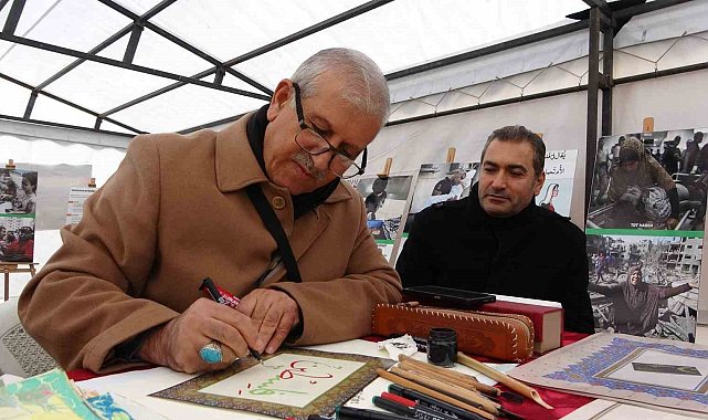 Vanlı hattat bu kez Filistin için yazdı