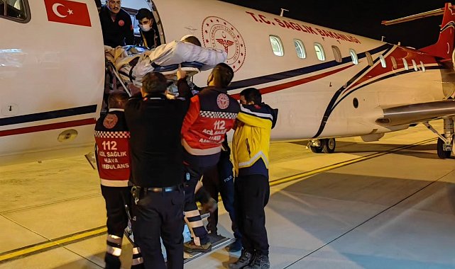 20 yaşındaki genç ambulans uçakla Ankara'ya sevk edildi