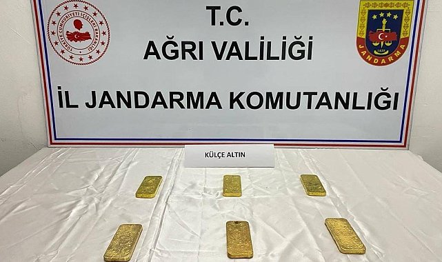 Ağrı'da piyasa değeri 27 milyon 300 bin değerinde altın yakalandı