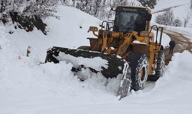 Bitlis'in köylerinde karla mücadele çalışması