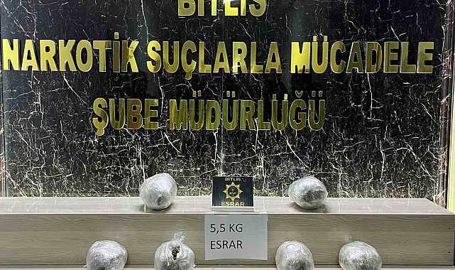 Bitlis'te 5,5 kilo esrar ele geçirildi