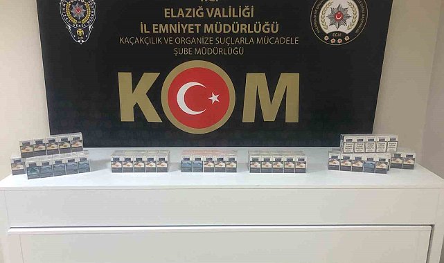 Elazığ'da gümrük kaçağı sigara ele geçirildi