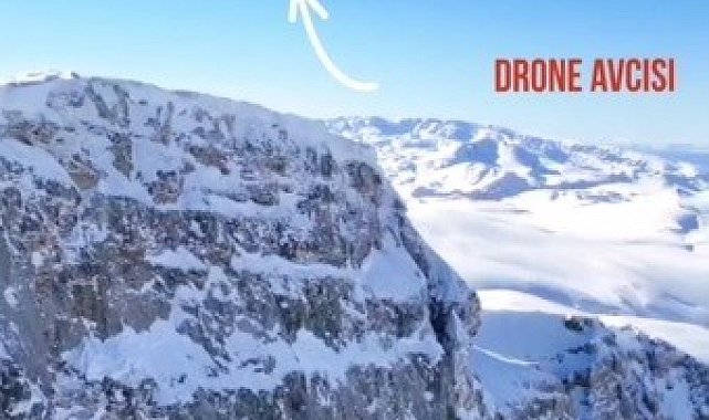 Erzincan'da kartal drone avladı