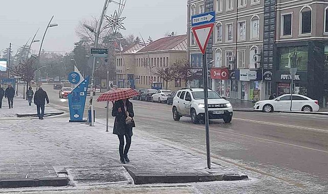 Erzurum'da kar yağışı etkili oluyor