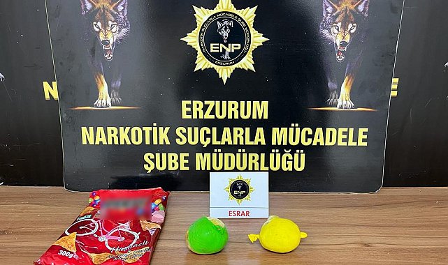 Erzurum'da uyuşturucu operasyonu: Cips paketi içerisinde uyuşturucu ele geçirildi