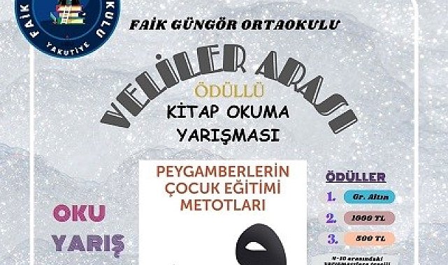 Faik Güngör Ortaokulu'nda, veliler arası ödüllü kitap okuma yarışması