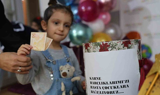 Karnelerini alan anaokulu öğrencileri, harçlıklarını hasta çocuklara bağışladı