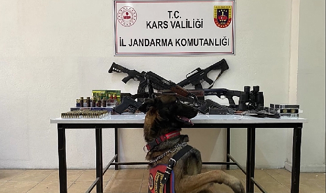 Kars’ta silah ve mühimmat ele geçirildi
