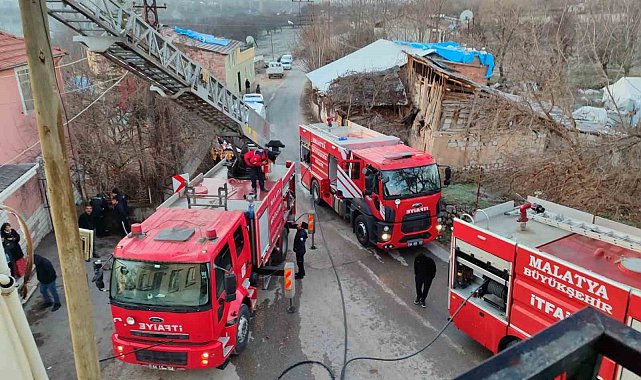 Malatya&#039;da ev yangını