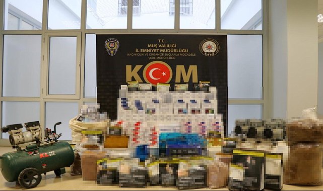Muş'ta bandrolsüz sigara ve tütün ürünleri ele geçirildi