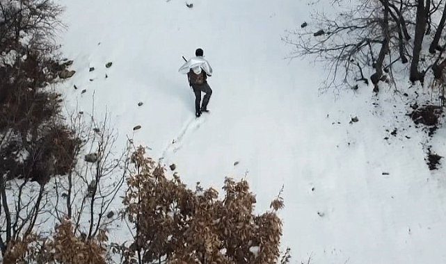 Tunceli'de kaçak avcı, drondan kaçamadı
