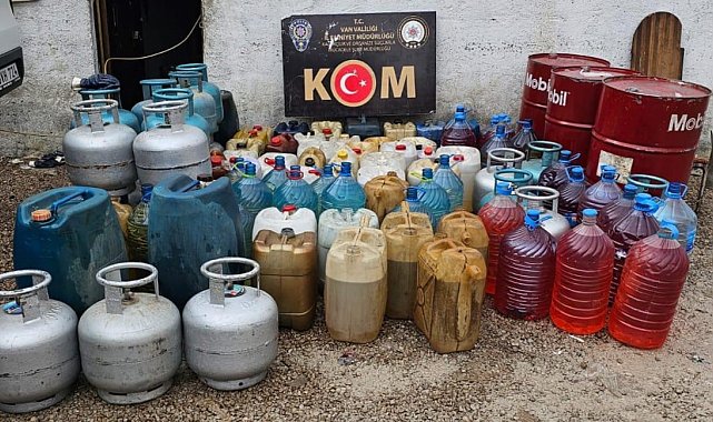 Van'da kaçak akaryakıt, sigara ve tüp ele geçirildi