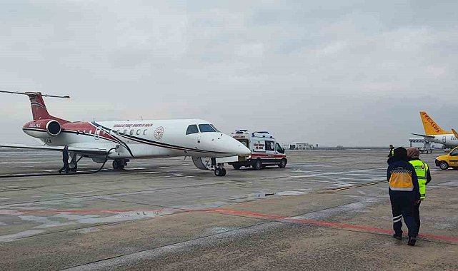 Ambulans uçak kalp ve karaciğer yetmezliği olan minik kız için havalandı