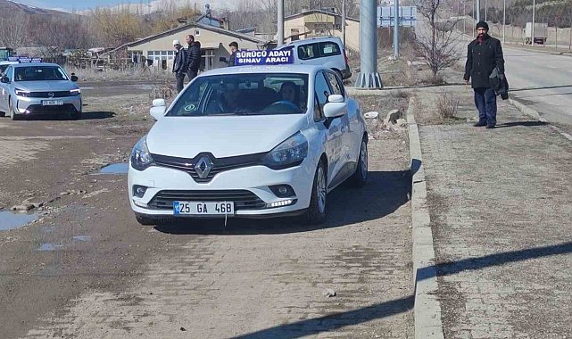 Aşkale'de MTSK direksiyon sınav heyecanı
